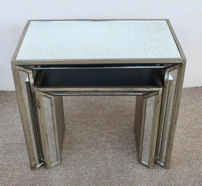 Set Of 2 Mirror Nesting Table